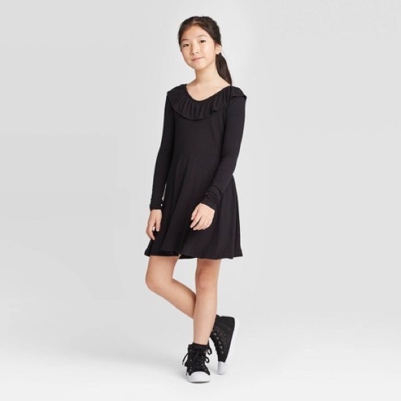 art class Other - NWT ArtClass Black Long Sleeve Ribbed Skater Dress